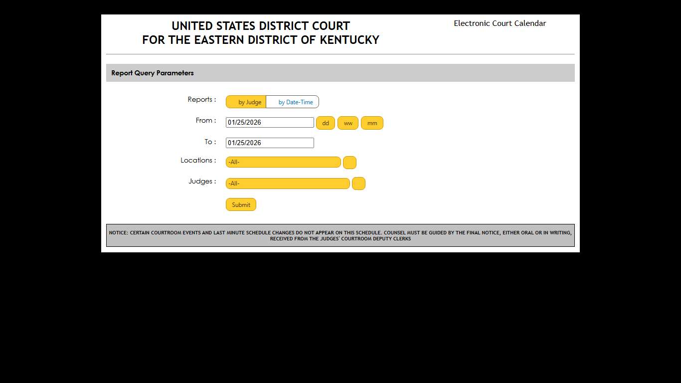 United States District Court for the Eastern District of Kentucky